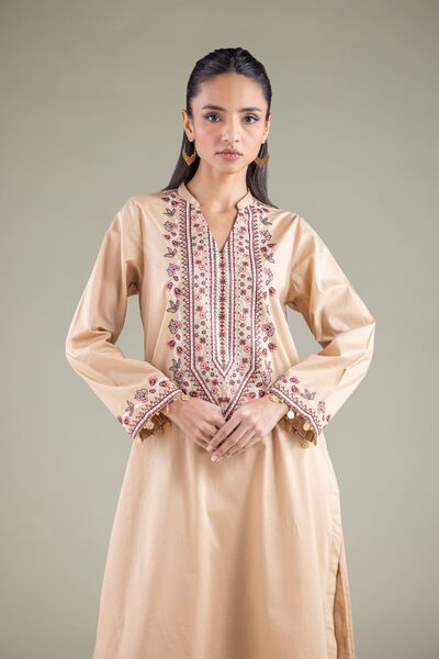 Embroidered | Cambric | Long V-Neck Kurta | GBP 15.00