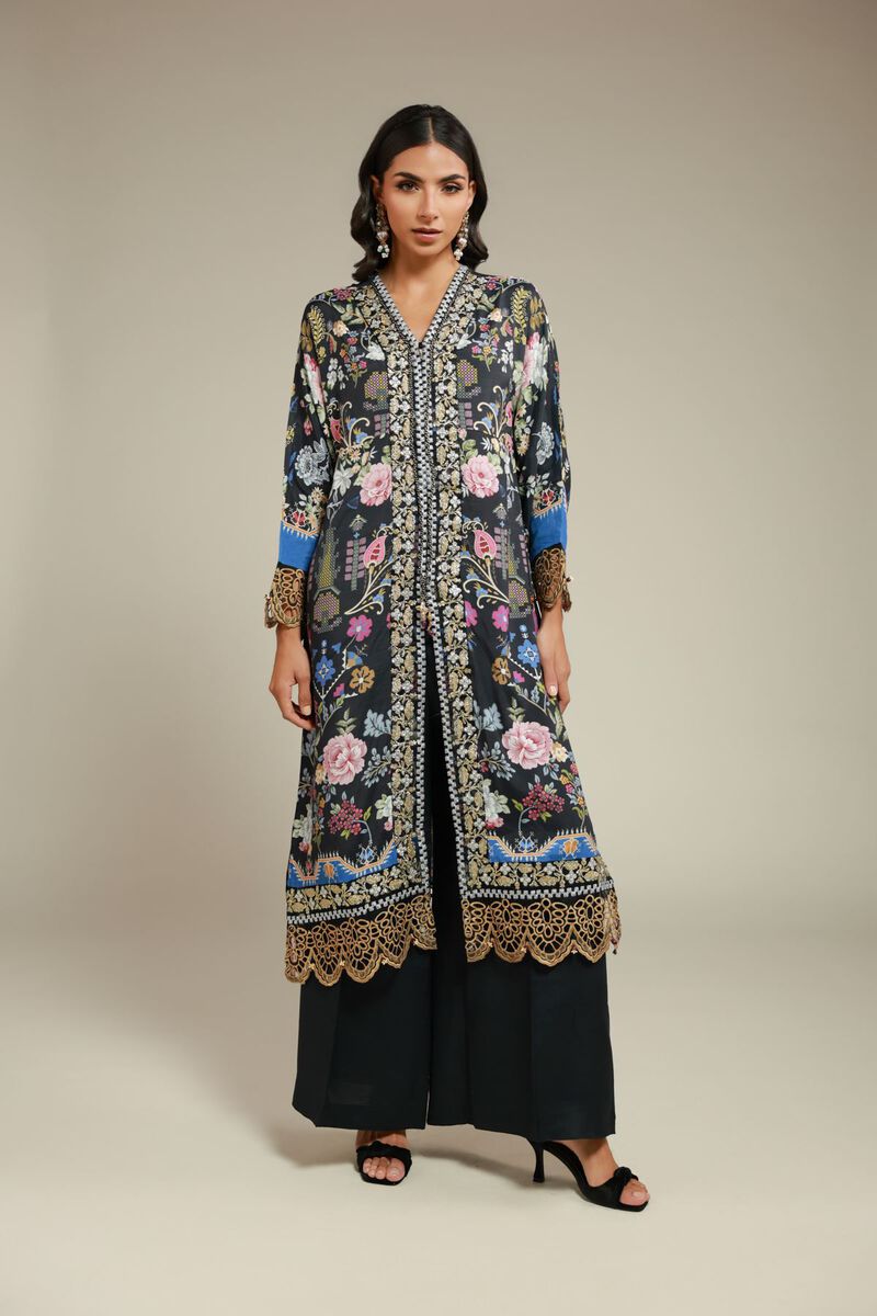 Embroidered | Raw Silk | 2 Piece Co-ord Set | Top and Bottom | null