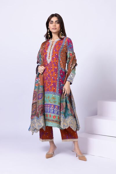 Embroidered | Viscose Oak Silk | Pants | GBP 7.50