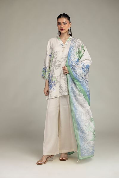 Embroidered | Raw Silk | Pants | GBP 30.00