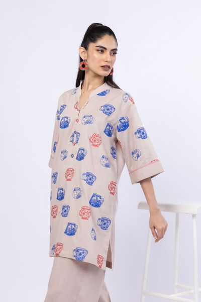 Embroidered | Crosshatch Poplin | Kurta | GBP 25.00