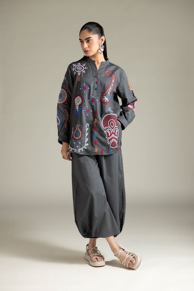 Textured Cotton | Trousers | GBP 20.00