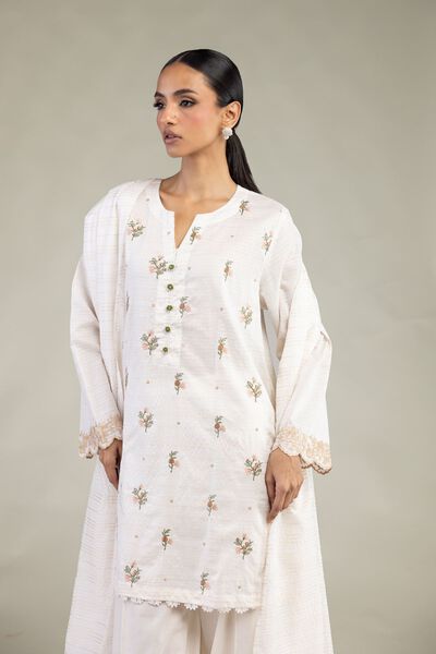 Embroidered | Messuri Dobby | Floral Tailored 3-Piece | GBP 75.00