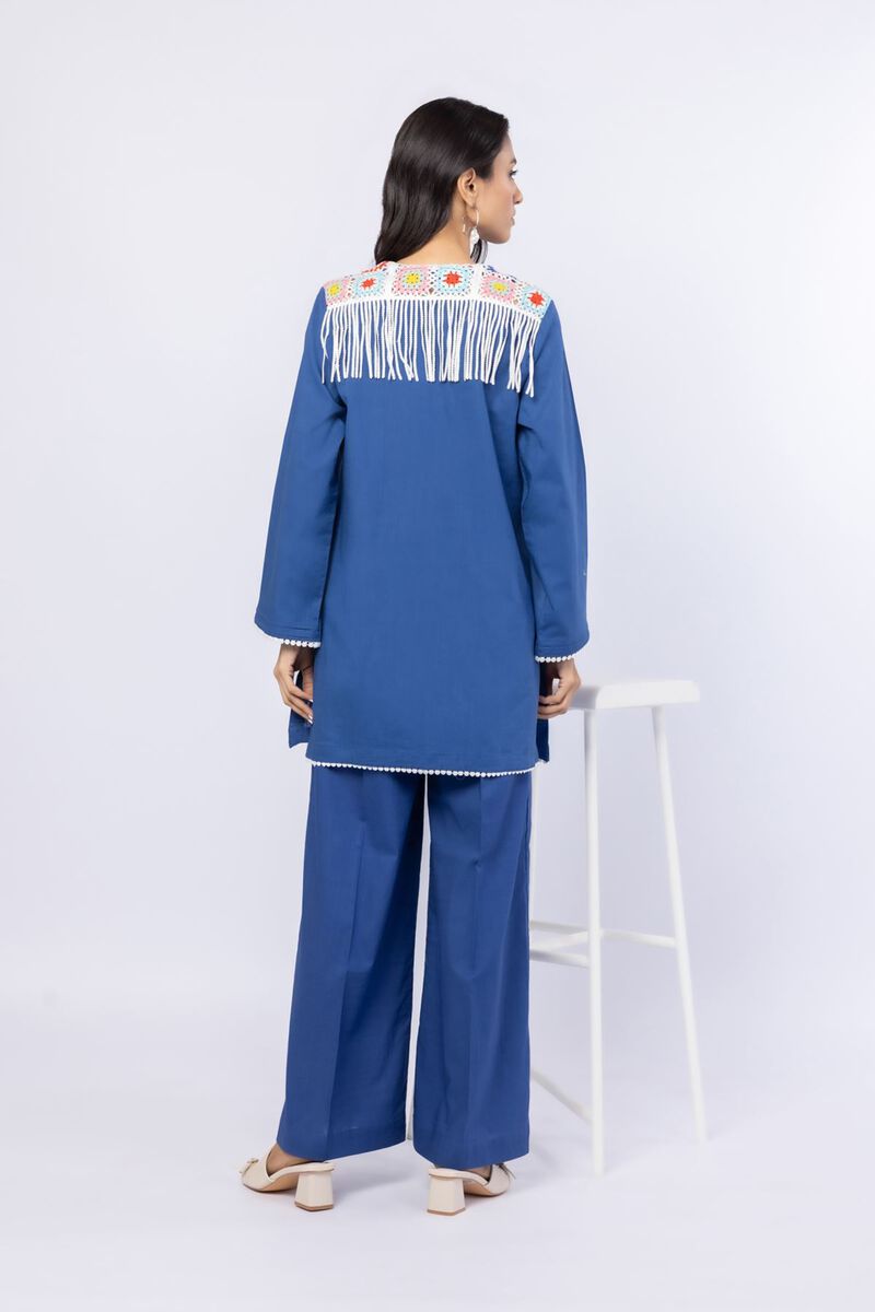 Embroidered | Crosshatch Poplin | Kurta | GBP 25.00
