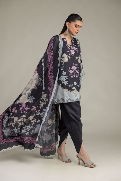 Embroidered | Raw Silk | Pants | GBP 25.00