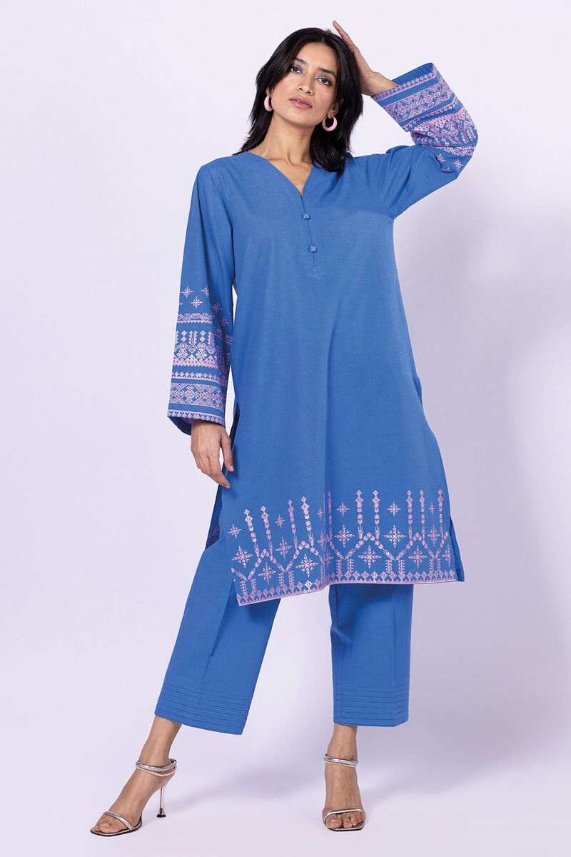 Yarn Dyed Slub | Embroidered | Fabrics 2 Piece | Top Bottoms | null
