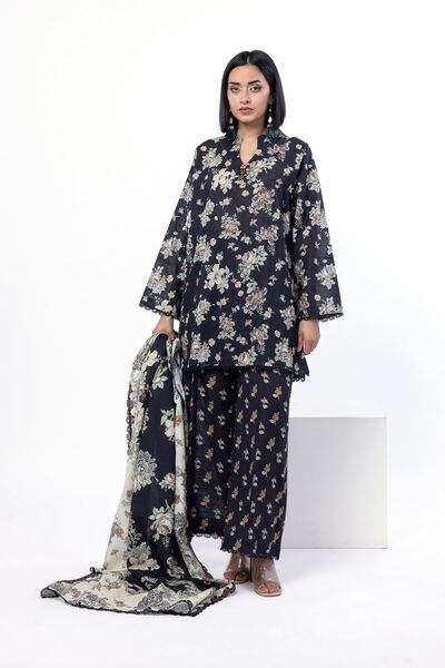 Printed | Textured Cotton | Tailored 3 Piece | GBP 40.00