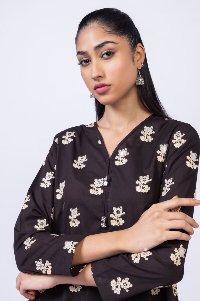 Embroidered | Crosshatch Poplin | Kurta | GBP 17.50