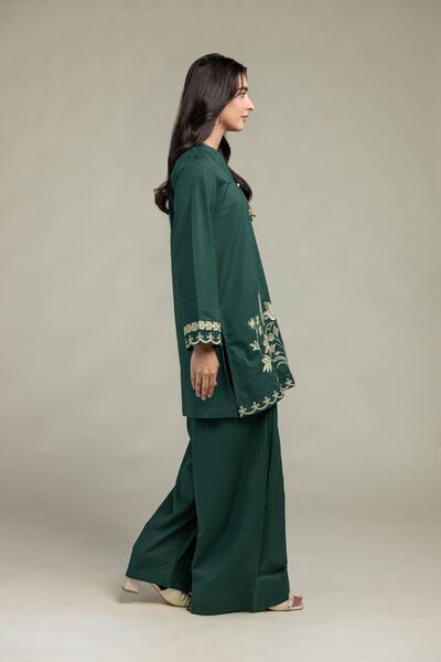 Cambric | Solid Green Shalwar | GBP 20.00