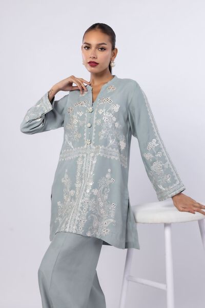 Embroidered | Russian Raw Silk | Kurta | GBP 50.00