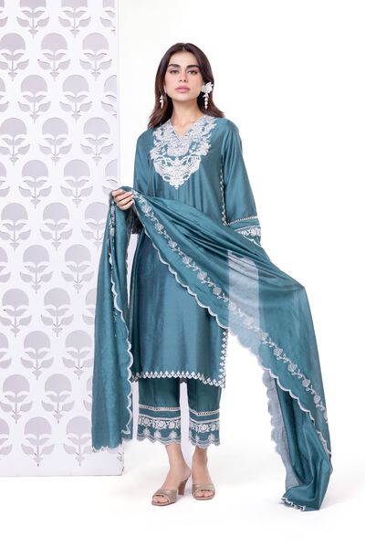 Embroidered | Cotton Net | Dupatta | GBP 9.00