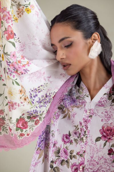 Embroidered | Lawn | Floral Printed Dupatta | GBP 15.00