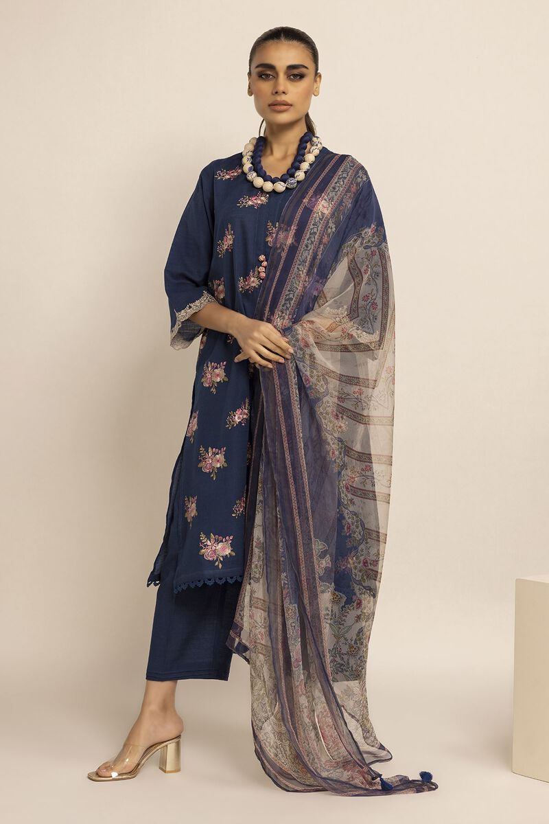 Embroidered | Crosshatch | Fabrics 3 Piece | null