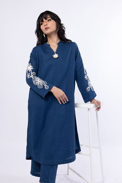 Embroidered | Double Layer Striped | Kurta | GBP 30.00