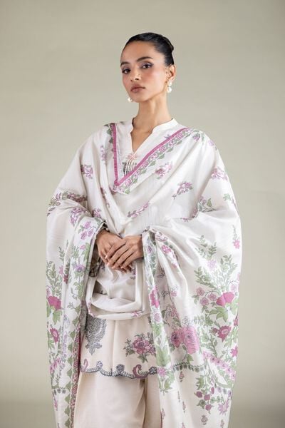 Embroidered | Polyester Silk | Floral All-Season Dupatta | GBP 20.00