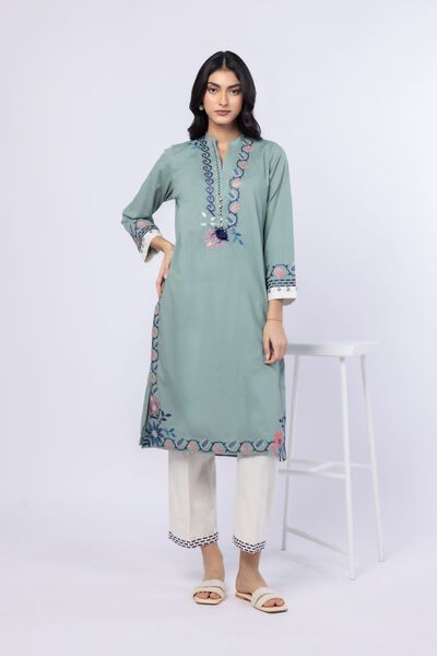 Embroidered | Crosshatch Poplin | Kurta | GBP 30.00