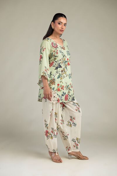 Embroidered | Cambric | Floral Cambric Pants | GBP 25.00