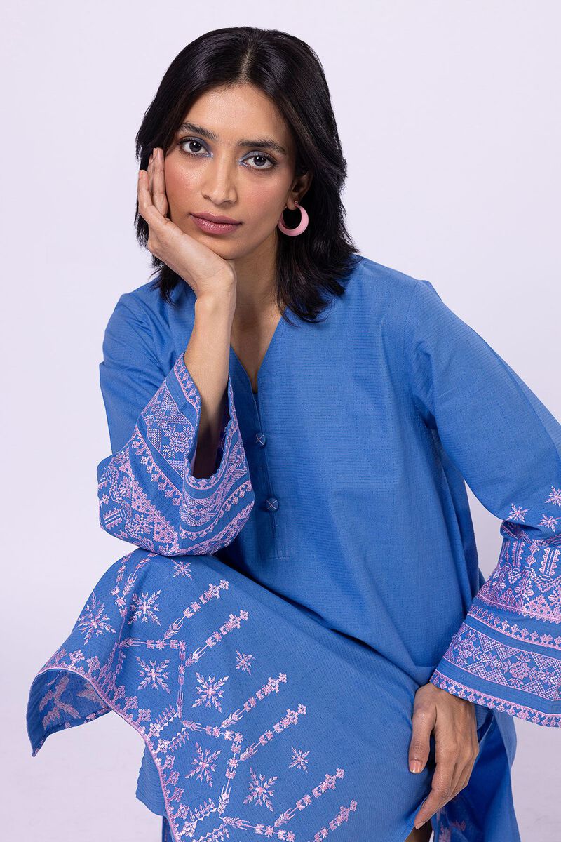 Yarn Dyed Slub | Embroidered | Fabrics 2 Piece | Top Bottoms | null