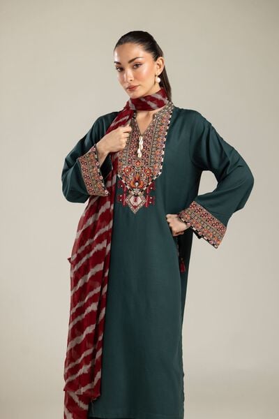 Embroidered | Chiffon | Red Dupatta | GBP 20.00