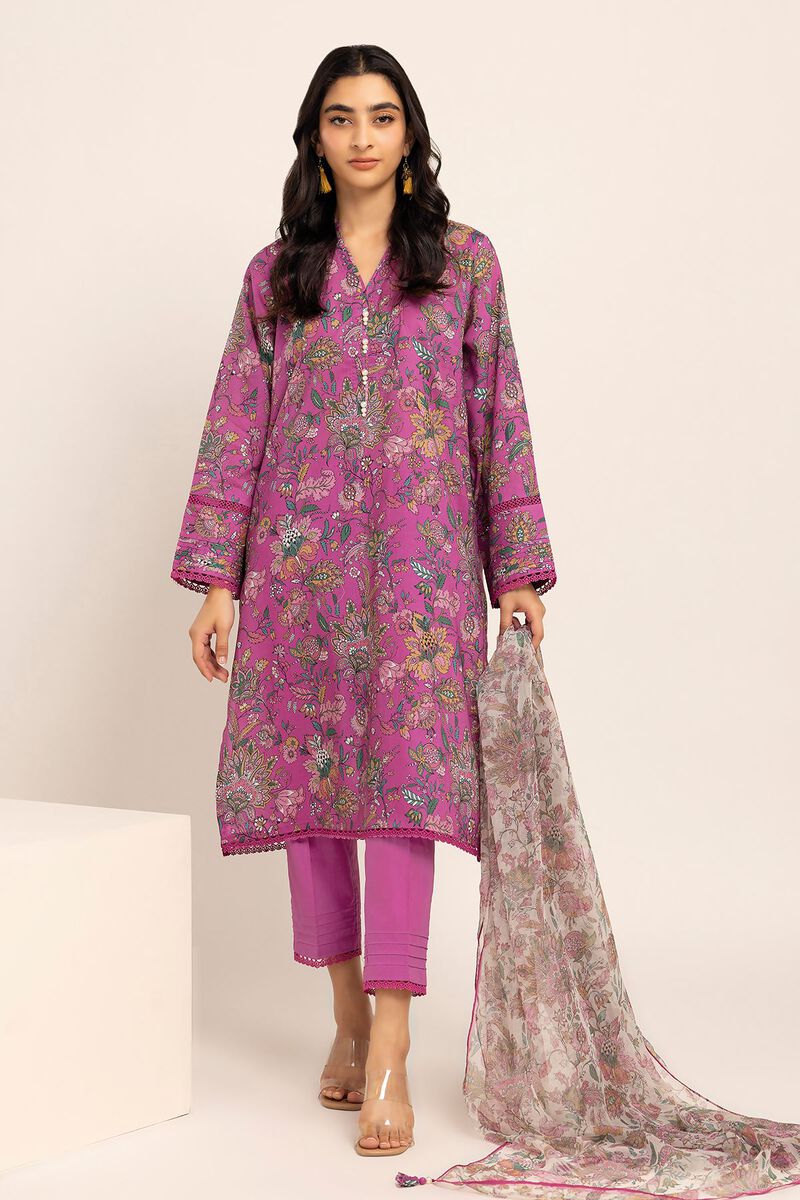 Printed | Cambric | Fabrics 3 Piece | null