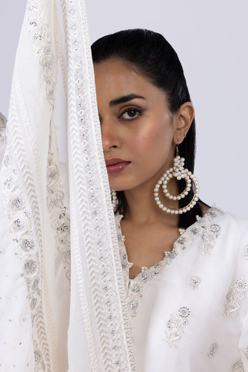 Embroidered | Polyester Crinkle Chiffon | Dupatta | null