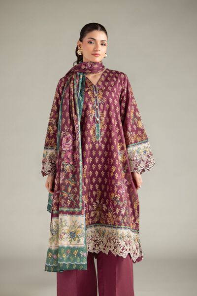 Embroidered | Jacquard | Tailored Floral 3-Piece | GBP 60.00