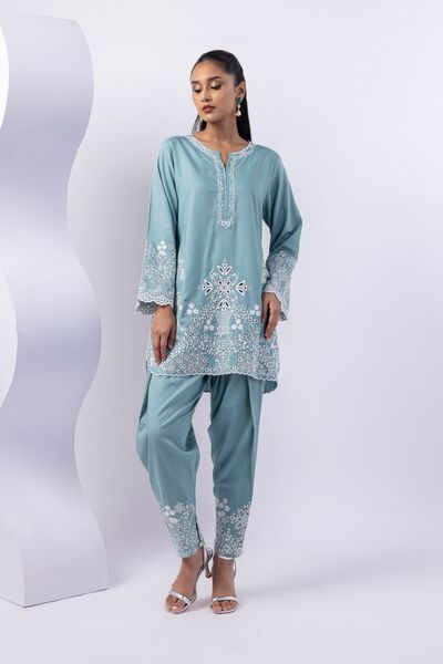 Dyed | Crosshatch Raw Silk | Shalwar | GBP 20.00