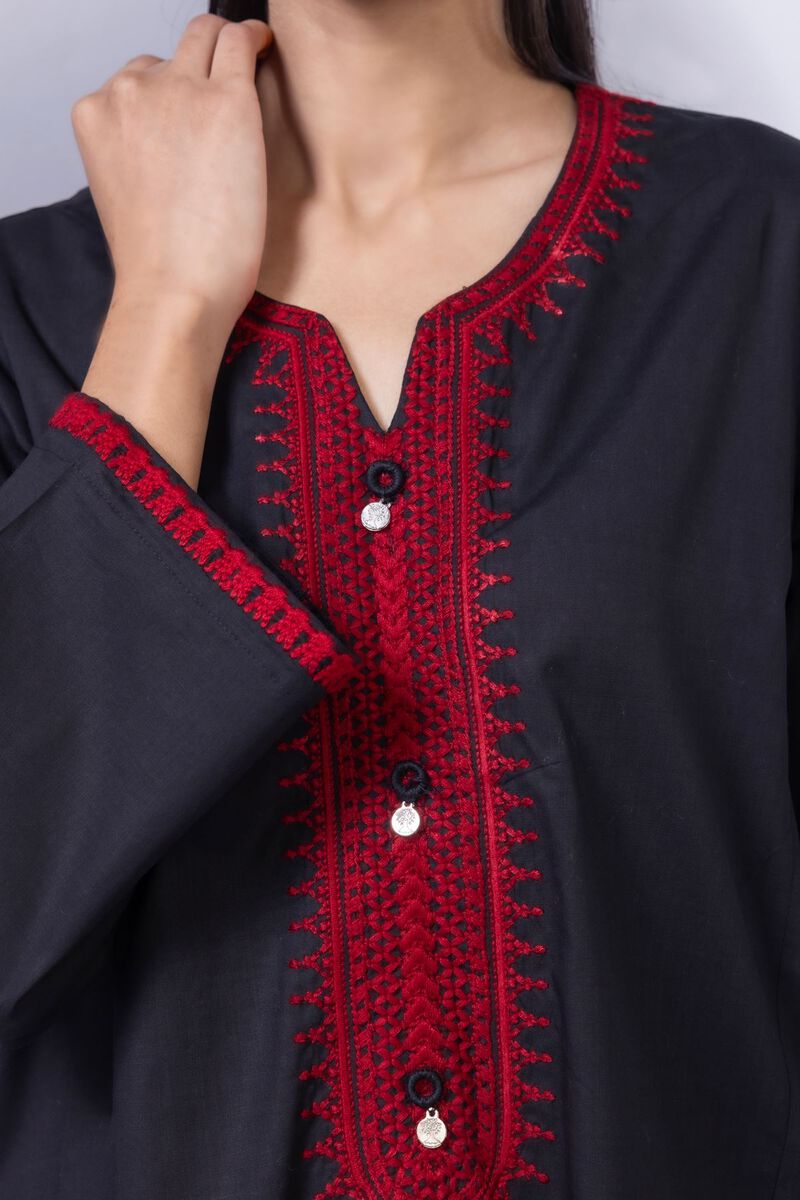Embroidered | Crosshatch Poplin | Kurta | GBP 10.00