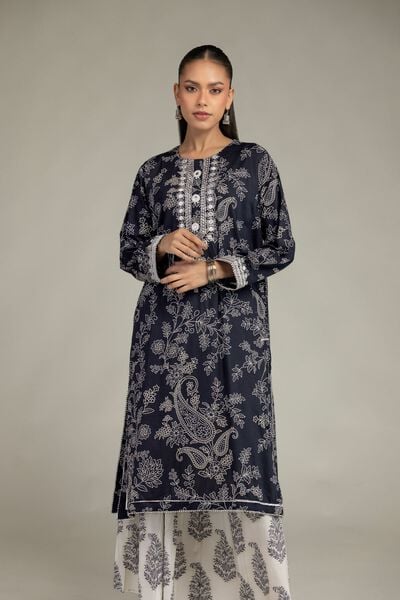 Embroidered | Cotton Viscose | Floral Paisley Kurta | GBP 40.00