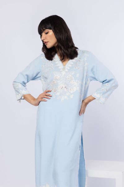 Embroidered | Russian Raw Silk | Kurta | GBP 55.00
