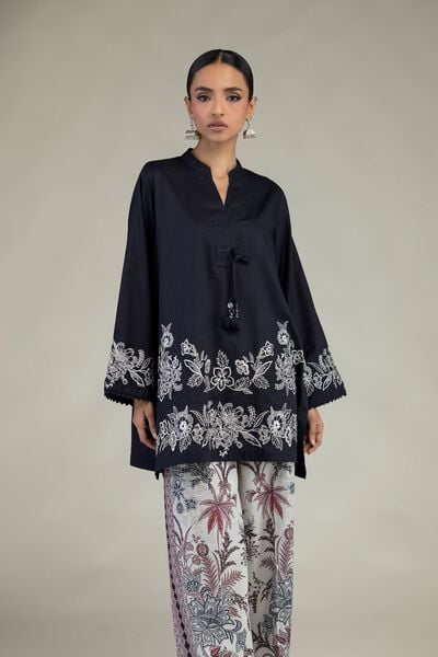 Embroidered | Cotton Dobby | Short V-Neck Kurta | GBP 35.00
