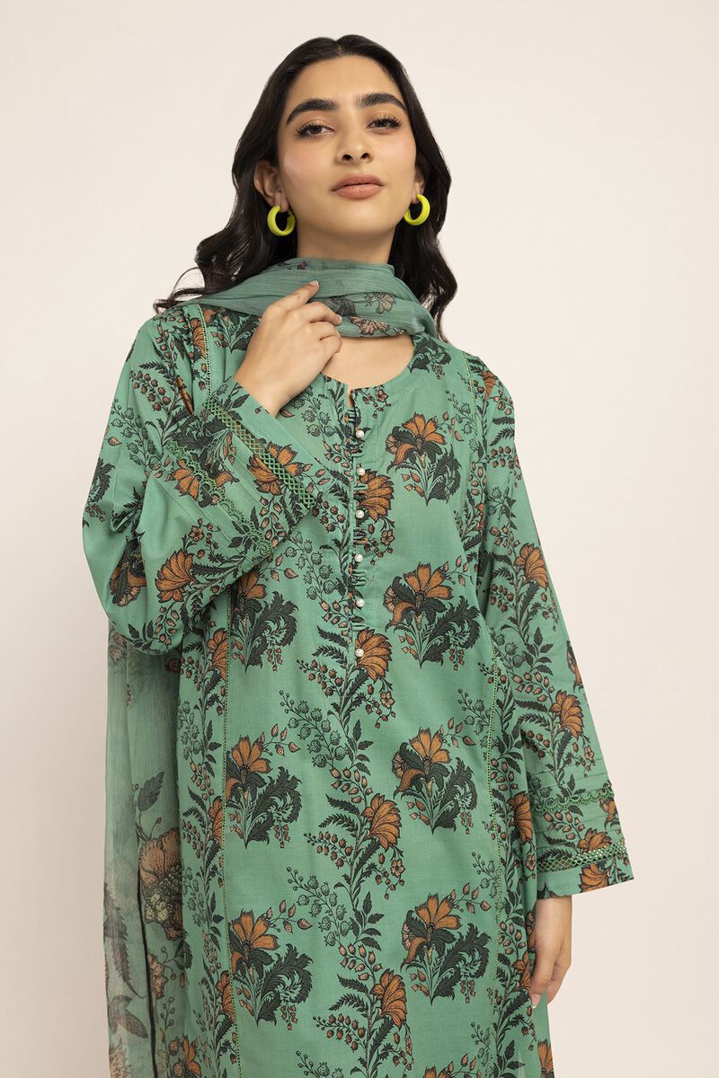 Printed | Cambric | Fabrics 3 Piece | null