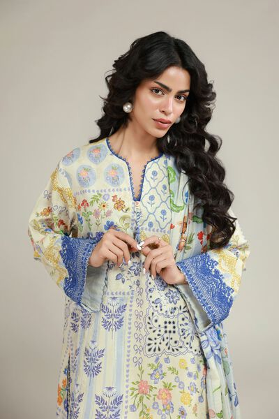 Embroidered | Jacquard | Fabrics 3 Piece | GBP 40.00