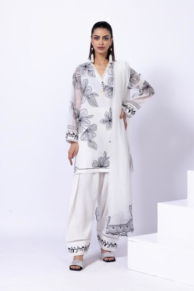 Embroidered | Cotton Zari Organza | Kurta | GBP 12.00