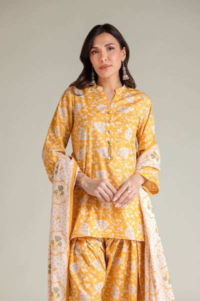 Embroidered | Cambric | Floral Short Kurta | GBP 12.50