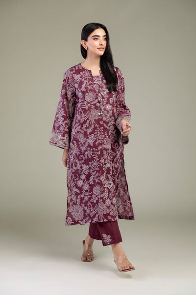 Embroidered | Cambric | Floral Maroon Pants | GBP 25.00