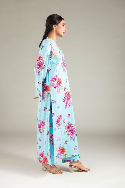 Printed  | Textured Cotton | Pants | GBP 20.00