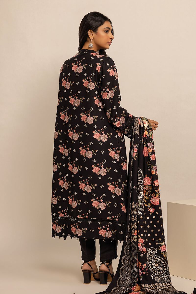 Printed | Printed Viscose Satin | Fabrics 3 Piece | null