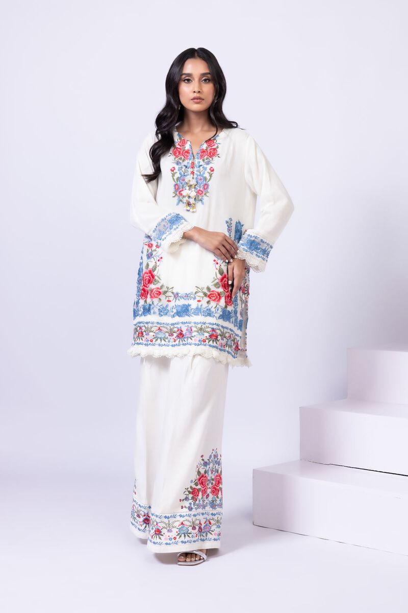 Embroidered | Polyester Crinkle Chiffon | Kurta | GBP 19.50