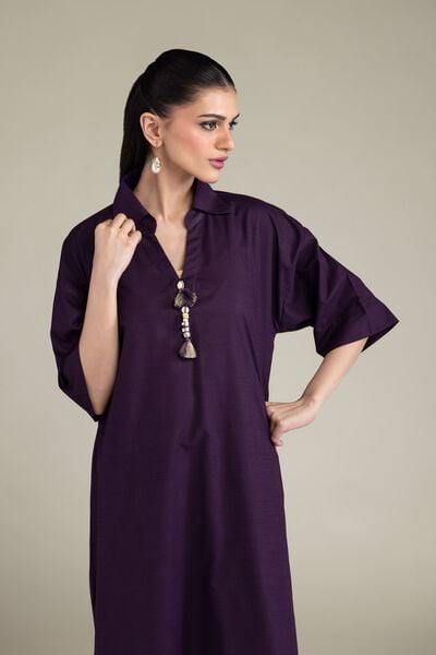 Dyed | Textured Cotton Viscose | Textured Cotton Kurta | GBP 30.00