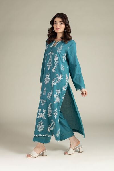 Embroidered | Cambric | Tailored 2 Piece | Top and Bottom | GBP 50.00