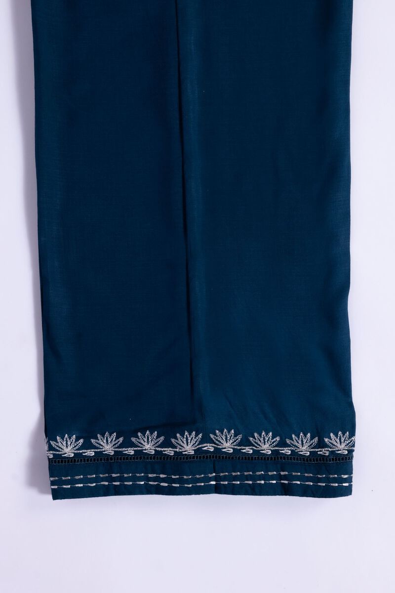 Embroidered | Crosshatch Raw Silk | Pants | GBP 16.00