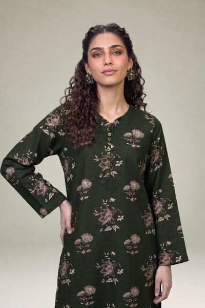 Printed | Light Khaddar | Longline Floral Kurta | GBP 30.00