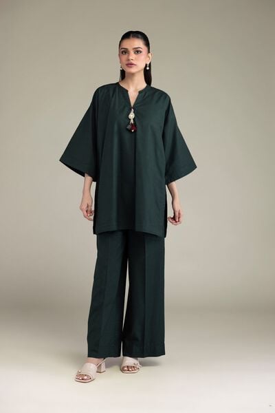 Dyed | Textured Cotton Viscose | Cotton Solid Pants | GBP 25.00