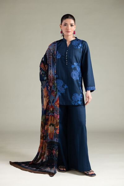 Embroidered | Cotton Dobby | Paisley Threadwork Kurta | GBP 35.00