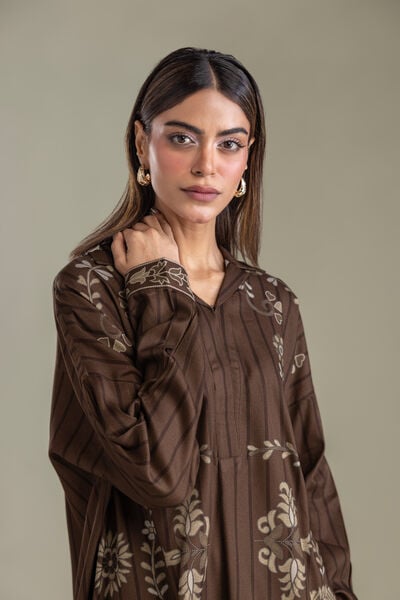 Printed | Viscose Crepe | Brown Floral Shirt | GBP 30.00