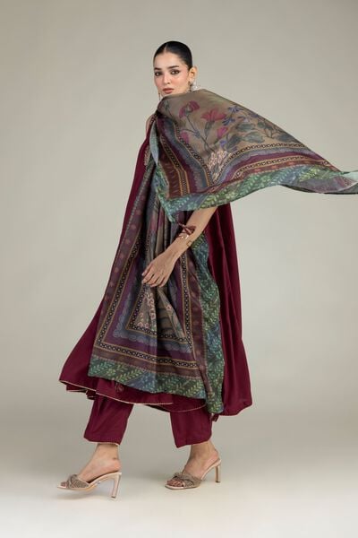Printed | Polyester Silk | Silk Floral Dupatta | GBP 25.00