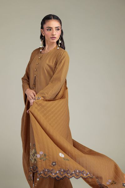 Embroidered | Textured Cotton | Floral Cotton Dupatta | GBP 25.00