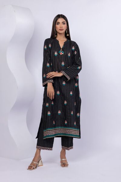 Embroidered | Lurex Stripes | Kurta | GBP 35.00