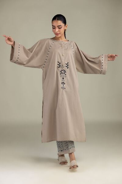 Textured Cotton | Embroidered | Textued Cotton Kurta | GBP 35.00